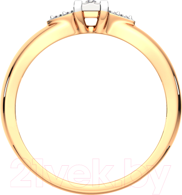 Кольцо из комбинированного золота ZORKA 2D00182.14K.B (р.16.5, с бриллиантом)