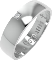 Кольцо венчальное из серебра ZORKA 0210214.REL (р.21.5, с фианитом) - 