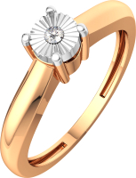 Кольцо помолвочное из комбинированного золота ZORKA 2D00135.14K.B (р.17, с бриллиантом) - 