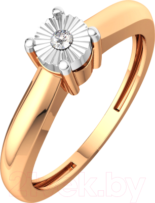 Кольцо помолвочное из комбинированного золота ZORKA 2D00135.14K.B (р.17, с бриллиантом)