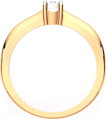 Кольцо помолвочное из комбинированного золота ZORKA 2D00135.14K.B (р.17, с бриллиантом)