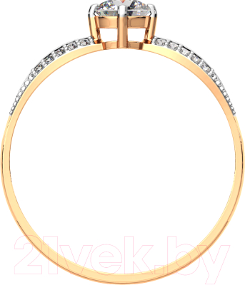Кольцо из розового золота ZORKA 210516 (р.17.5, с фианитами)