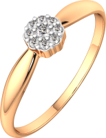 Кольцо из розового золота ZORKA 210652.14K.R (р.16, с фианитами) - 