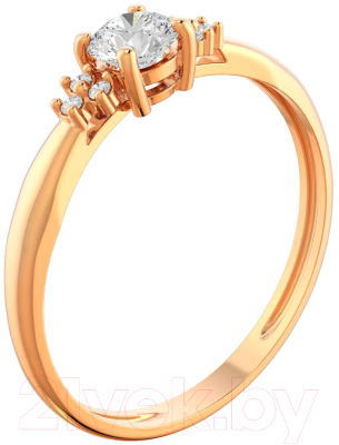 Кольцо из розового золота ZORKA 210654.14K.R (р.17.5, с фианитами)