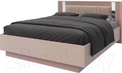 Каркас кровати Мебель-КМК 1600 Харди 2 Р 0965.29 (капучино/SAT 13 капучино/Fiore Mink)