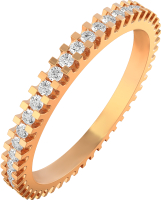 Кольцо из розового золота ZORKA 210664.14K.R (р.16.5, с фианитами) - 