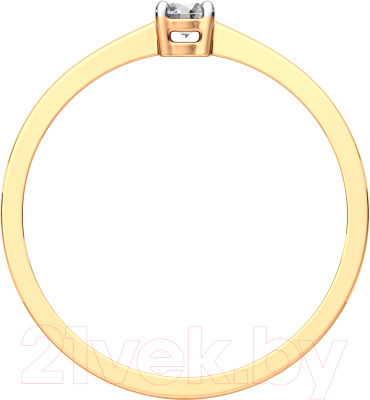 Кольцо помолвочное из розового золота ZORKA 2101132.14K.R.ZZ (р.16.5, с фианитом)