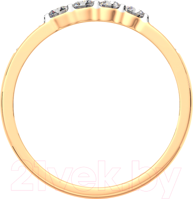 Кольцо из розового золота ZORKA 2101187.14K.R.ZZ (р.16, с фианитами)