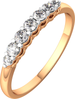 Кольцо из розового золота ZORKA 2101201.14K.R.ZZ (р.16.5, с фианитами) - 