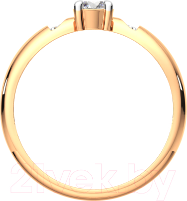 Кольцо из розового золота ZORKA 2101205.14K.R.ZZ (р.17, с фианитами)