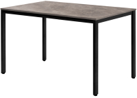 Обеденный стол Millwood Сеул Л 120x70x75 (бетон/металл черный) - 