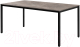 Обеденный стол Millwood Сеул Л 160x80x75 (бетон/металл черный) - 