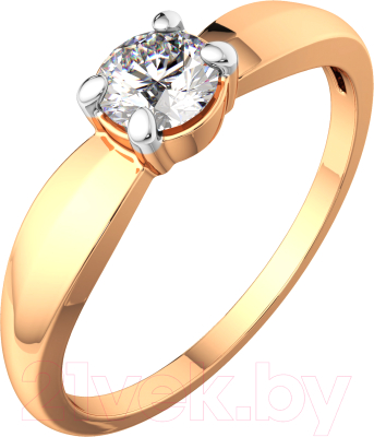 Кольцо помолвочное из розового золота ZORKA 2101500.14K.R.ZZ (р.16.5, с фианитом)