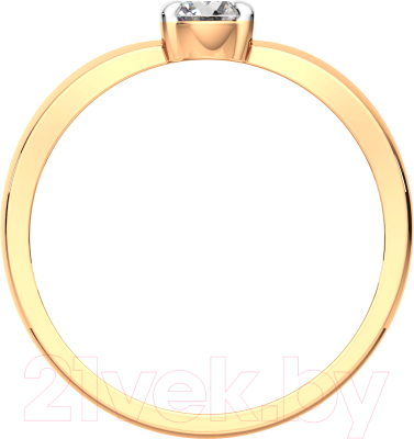 Кольцо помолвочное из розового золота ZORKA 2101500.14K.R.ZZ (р.16.5, с фианитом)