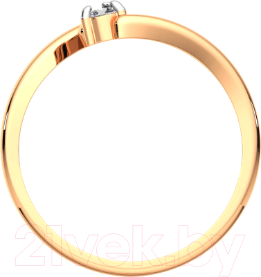 Кольцо из розового золота ZORKA 2101159.14K.R.ZZ (р.17.5, с фианитом)