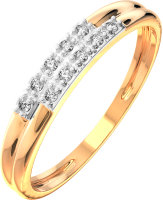 Кольцо из розового золота ZORKA 2101040.14K.R.ZZ (р.17, с фианитами) - 