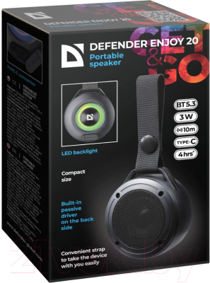 Портативная колонка Defender Enjoy 20 / 65920 (черный)