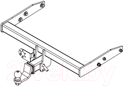 Фаркоп Avtos VW 36B (для VW Transporter/Multivan T5, T6 2003-2015, 2016-, под квадрат)