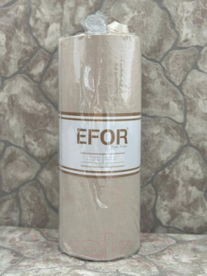 Простыня с наволочками Efor Ранфорс на резинке 100x200 / PR0023/S02 (бежевый)