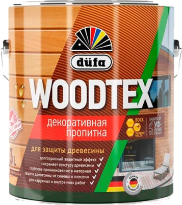 Пропитка для дерева Dufa Wood Tex (3л, белый)