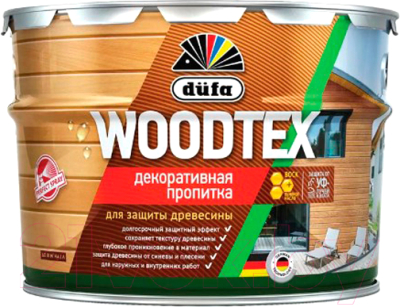 Пропитка для дерева Dufa Wood Tex (9л, белый)