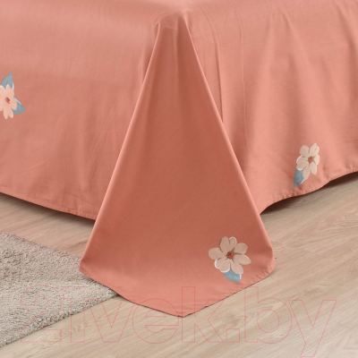 Комплект постельного белья Sofi de Marko Эрис Евро 4н / Евро-5656 (розовый)