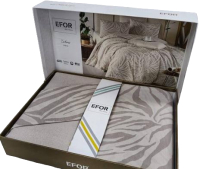 Комплект постельного белья Efor Ranforce Zebra Kahve евро / PB2323-M - 