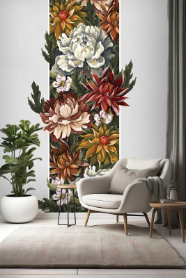 Фотообои листовые Vimala Цветы в стене 2 (270x200)