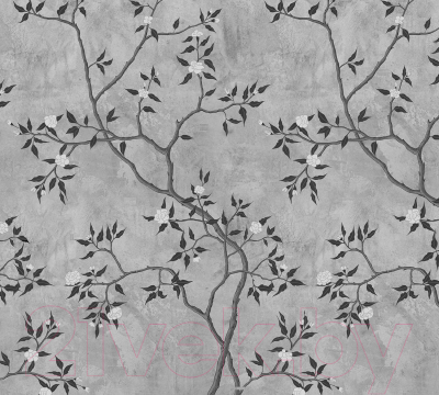 Фотообои листовые Vimala Ветви серые (270x300)