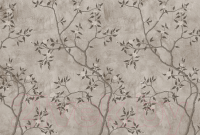 Фотообои листовые Vimala Ветви бежевые (270x400)