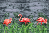 Фотообои листовые Vimala Фламинго акварель (270x400) - 