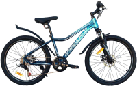 Велосипед GreenLand Demetra 7S SUS 24 (14, синий, горный) - 