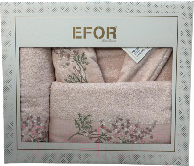 Комплект текстиля для ванной Efor Nakisli BR-01990/03 (персиковый)