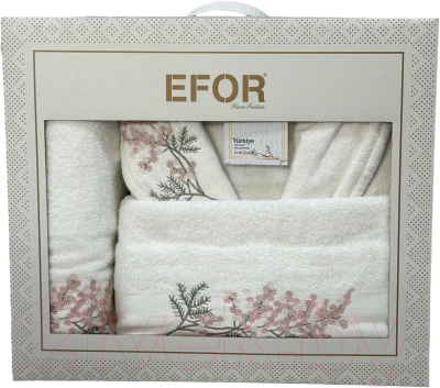 Комплект текстиля для ванной Efor Nakisli BR-01990/04 (кремовый)