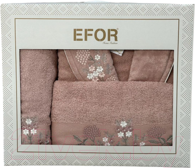 Комплект текстиля для ванной Efor Nakisli BR-01990/01 (пудровый)