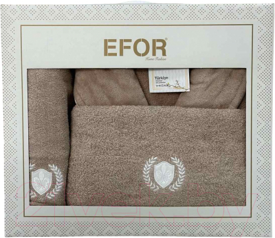 Комплект текстиля для ванной Efor Nakisli BR-01989/01 (кофейный)