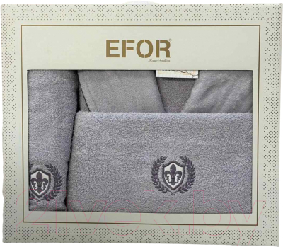 Комплект текстиля для ванной Efor Nakisli BR-01989/03 (серый)