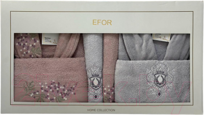 Комплект текстиля для ванной Efor Nakisli BR-01991/02 (лиловый/серый)