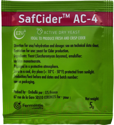 Дрожжи Fermentis Safcider AC-4 (5г)