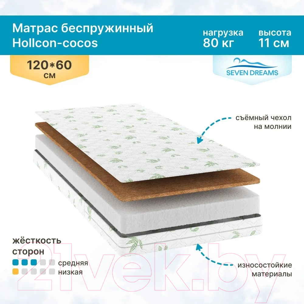 Матрас в кроватку Seven Dreams Hollcon-cocos 415711