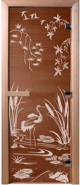 Стеклянная дверь для бани/сауны Doorwood Камышовый рай 70x190 / DW00045