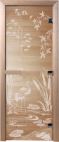 Стеклянная дверь для бани/сауны Doorwood Камышовый рай 70x190 / DW01698 (прозрачный) - 