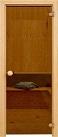 Стеклянная дверь для бани/сауны Doorwood 6мм 70x190 / DW02188 (бронза матовый, коробка хвоя) - 