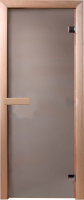 Стеклянная дверь для бани/сауны Doorwood 6мм 70x190 / DW02654 (сатин, коробка хвоя) - 