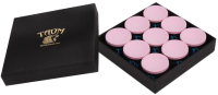 Мел для бильярда Taom Pyro Chalk Pink Limited Edition (9шт) - 