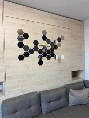 Изображение товара Зеркальная стеновая панель MirrorWall Гексагон (бронзовый)