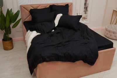 Комплект постельного белья Sofi de Marko Моне Евро 4н / Евро-СС-М-17 (черный)