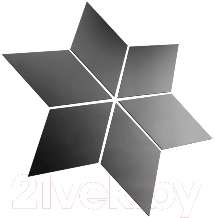 Зеркальная стеновая панель MirrorWall Ромб 2.0 (черный) — фото 2