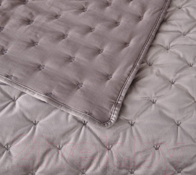 Набор текстиля для спальни Sofi de Marko Лея 240x260 / Пок-Л-240х260с (серебро)