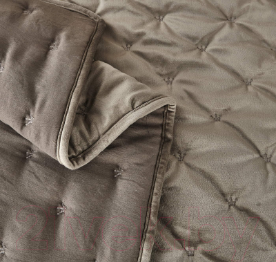 Набор текстиля для спальни Sofi de Marko Лея 240x260 / Пок-Л-240х260свс (светло-серый)